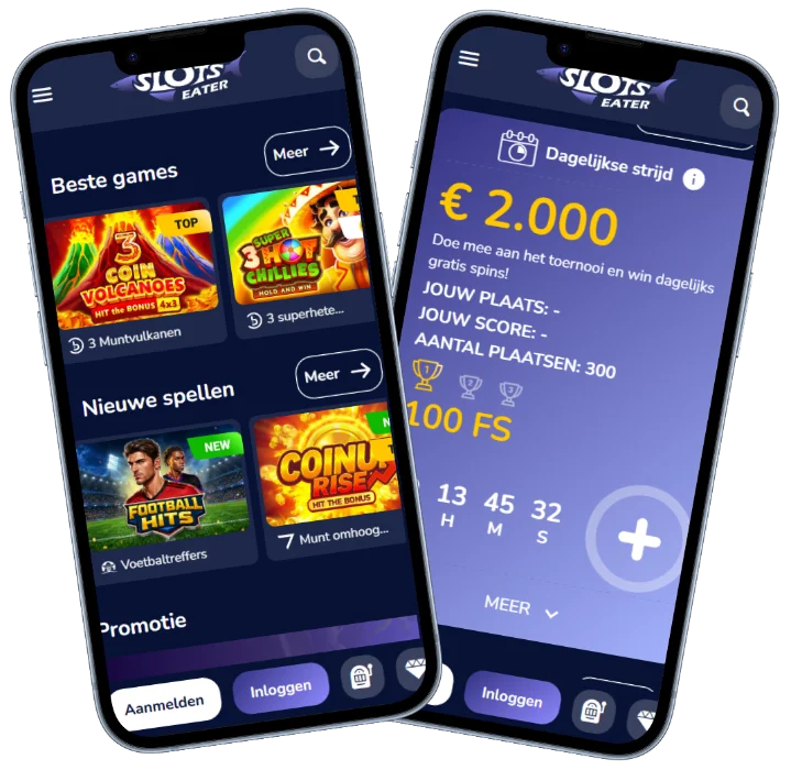 Slots Eater Casino Mobiele App Slots Eater Casino mobiele versie met spellen, promoties en toernooien